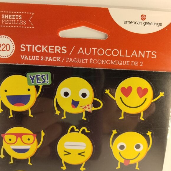 Emoji Teacher Reward Stickers American Greetings Smiley Face Wow Awesome Super - Picture 5 of 7